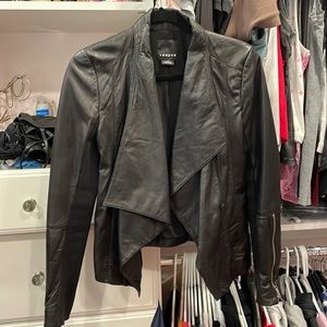 Black leather jacket